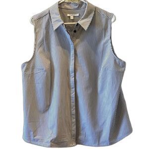 Chico's Sleeveless Striped Blouse - Size XL